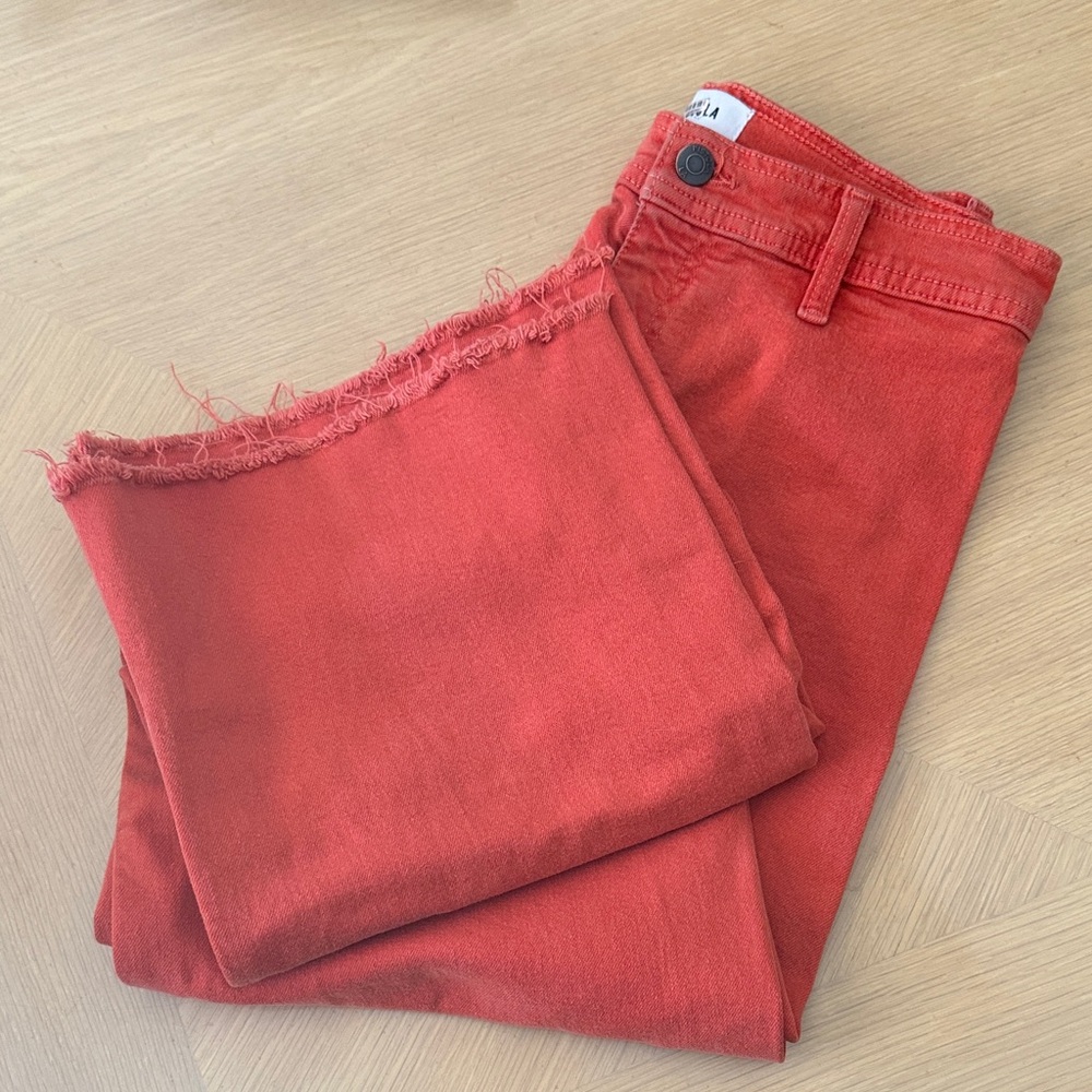 Pistola Orange Frayed Hem Jeans